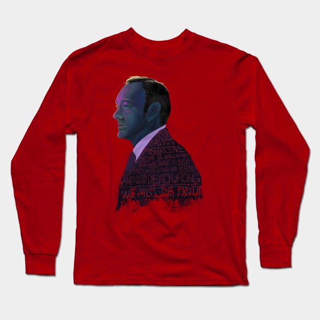 Kevin Spacey : Dead Wrong Long Sleeve T-Shirt by serilustrasi